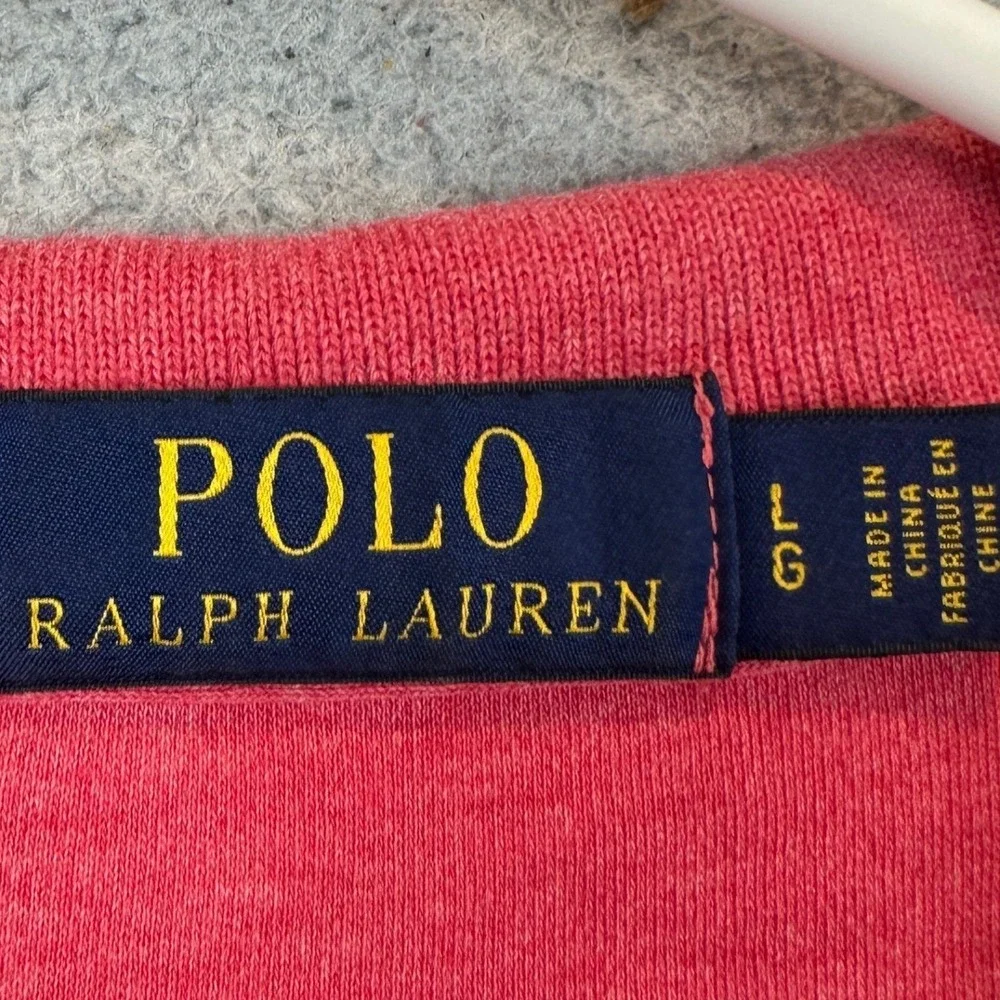 Polo Ralph Lauren Polo Shirt Men Large Red Pink Heather Classic Fit Casual Rugby